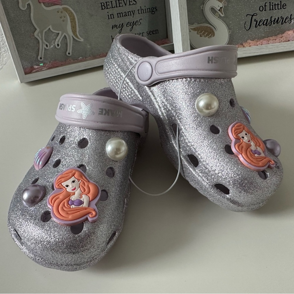 Purple Glitter Clogs - Size 27(EU) Size 10.5(US)